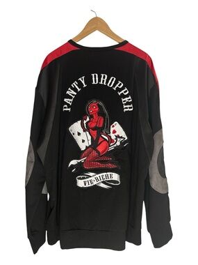 NWT Vie+Riche Paris "Panty Dropper" Graphic Colorblock Sweatshirt 2XL Style 3335